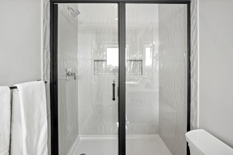 Glass Door Shower Setup
